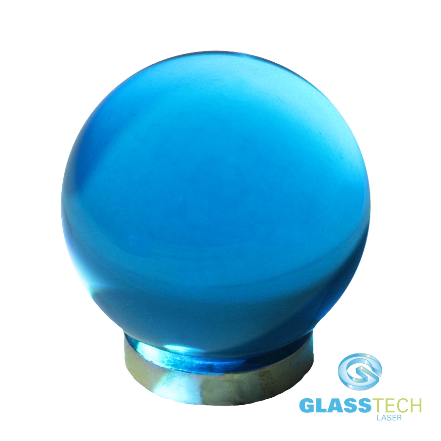 Sv. modrá skleněná koule 100 mm - Aqua
