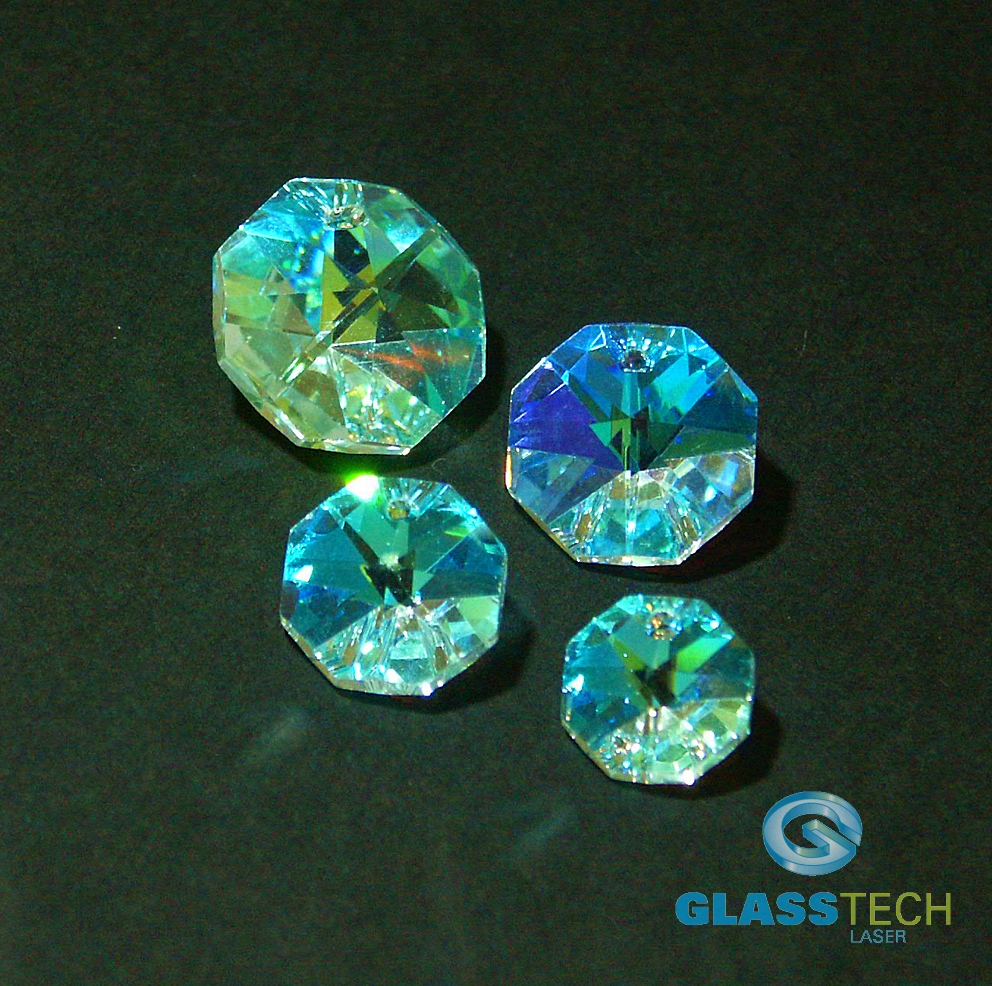 Hvězdička duhová s jednou dírkou, 12 mm