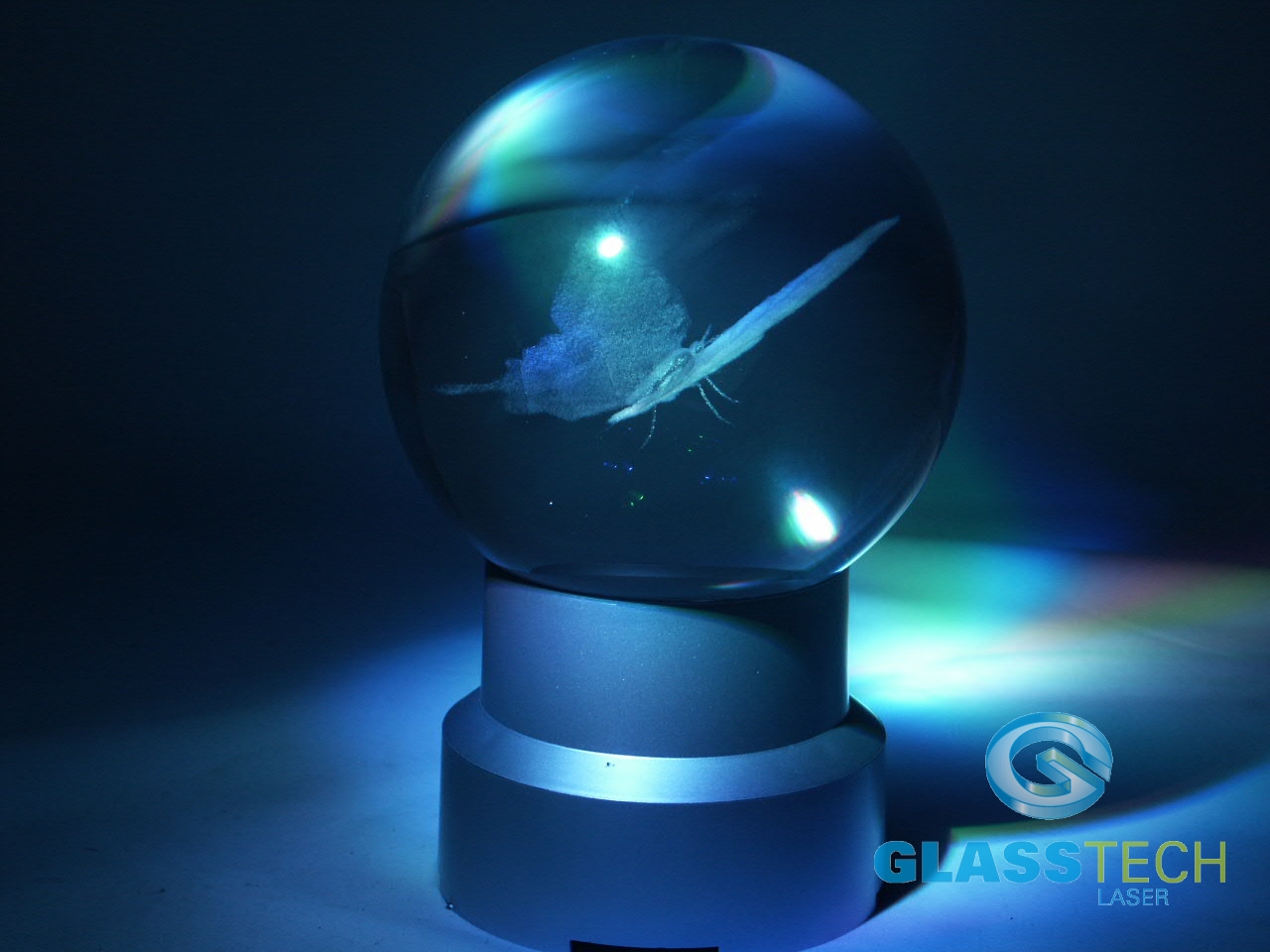 3D Motýl v kouli 100 mm